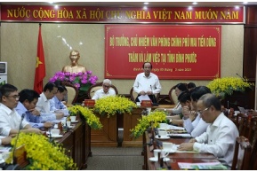 Bộ trưởng, Chủ nhiệm VPCP: Đẩy mạnh cải cách giúp Bình Phước trỗi dậy